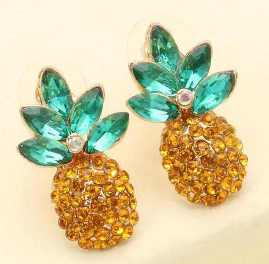 Emerald Pineapple Earrings