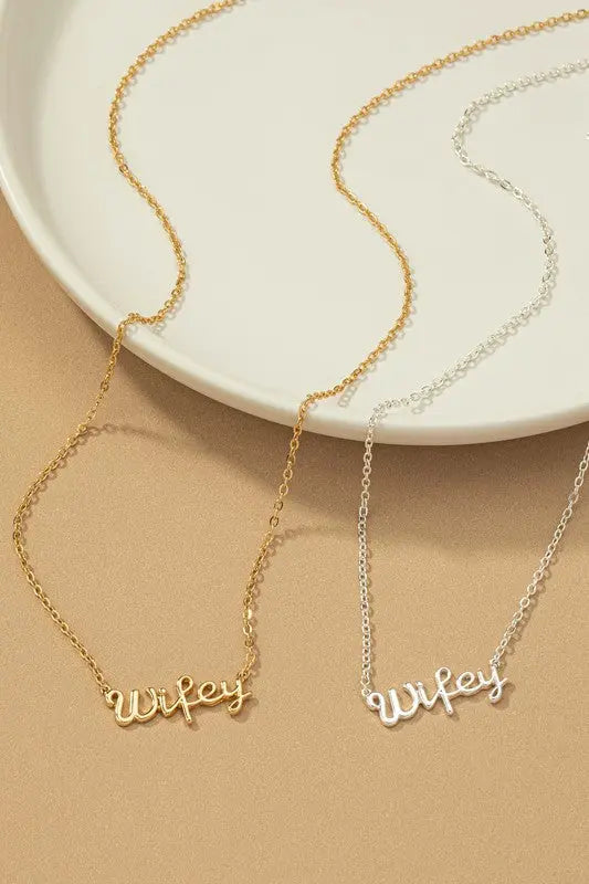 Wifey Delicate Necklace Curvy Pineapple Boutique